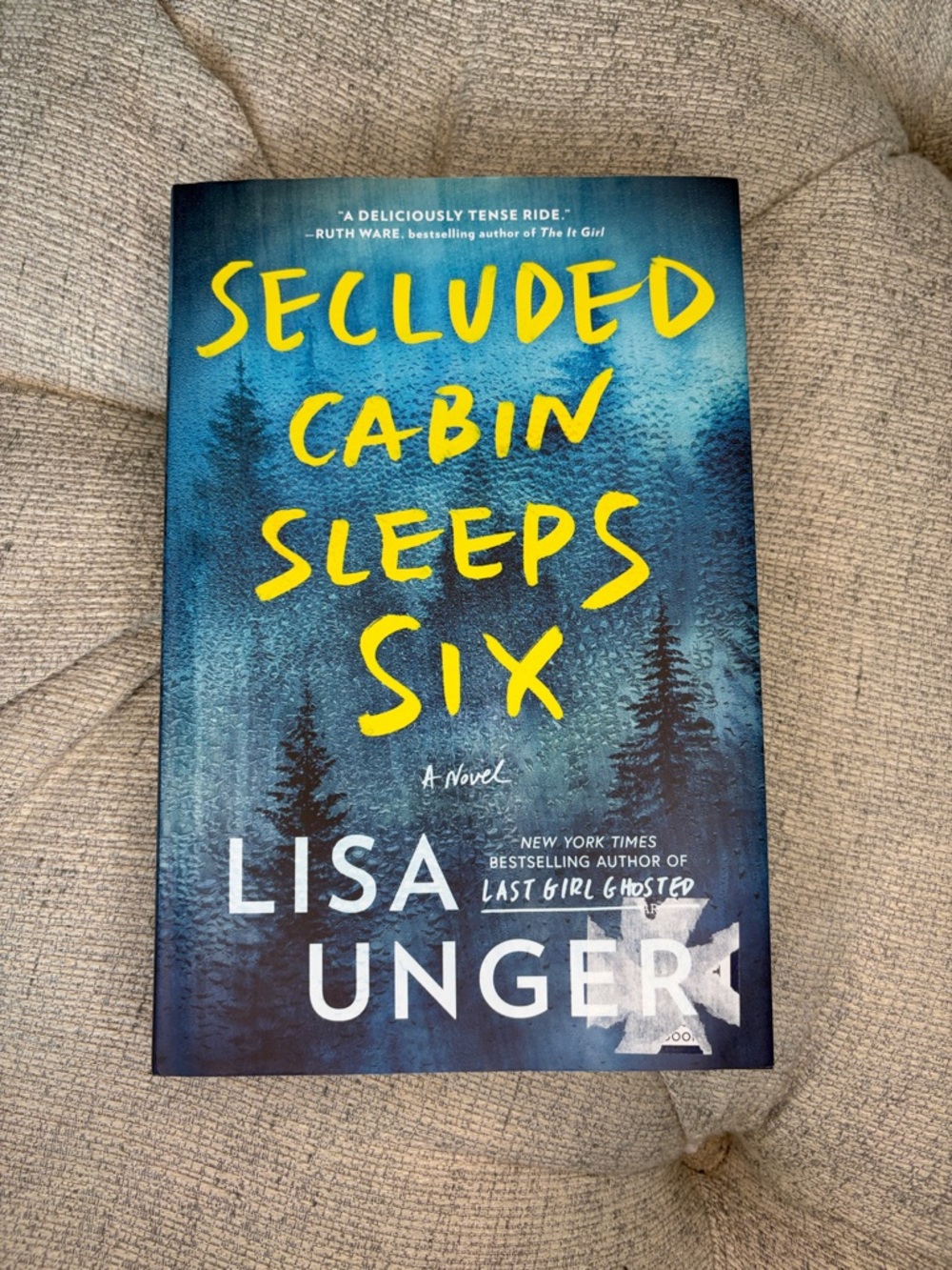 Secluded Cabin Sleeps Six -hardcover book Novel by Lisa Unger